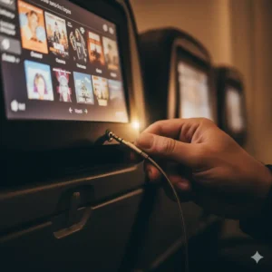 Koptelefoon in vliegtuig gebruiken? Tips voor eigen audio in 2026 3 Koptelefoon in vliegtuig aansluiten met adapter