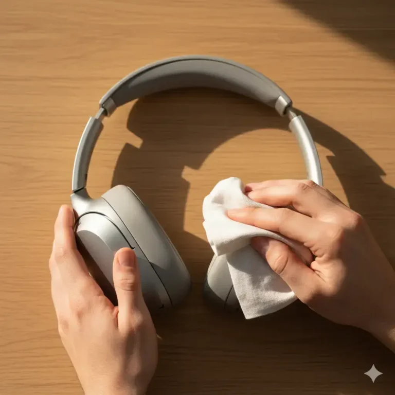 koptelefoon schoonmaken